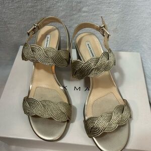 Alex Marie Women's Sandals in Metallic Gold Size 7.5